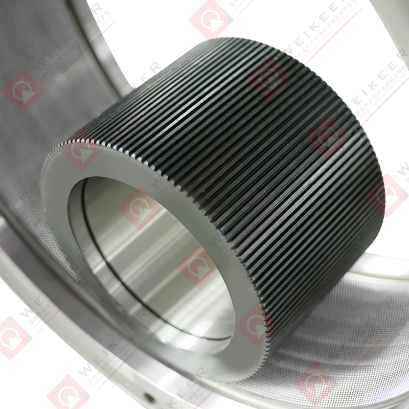 Váleček na pelety z vlnité oceli s otevřeným koncem Váleček na pelety z vlnité oceli s otevřeným koncem