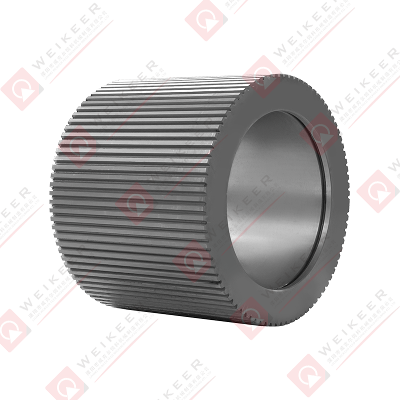 Vlnitý ocelový váleček na pelety s otevřeným koncem